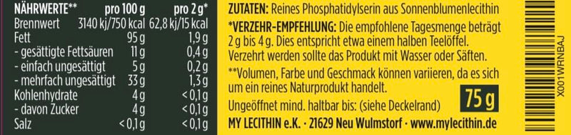 [Australia] - 75g liquid phosphatidylserine (PS) from sunflower lecithin (lowering cortisol) 