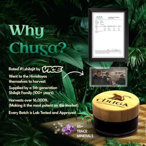 [Australia] - Chuga Pure Himalayan Shilajit for Men & Women | Organic Shilajit Harvested 16,000 Feet | Lab Tested in USA, 74+ Fulvic Acid, Grade A, Immune Booster, Shilajit Resin 35 Grams, 175 Servings (Pack of 1) Shilajit Resin 35g 1 Pack 