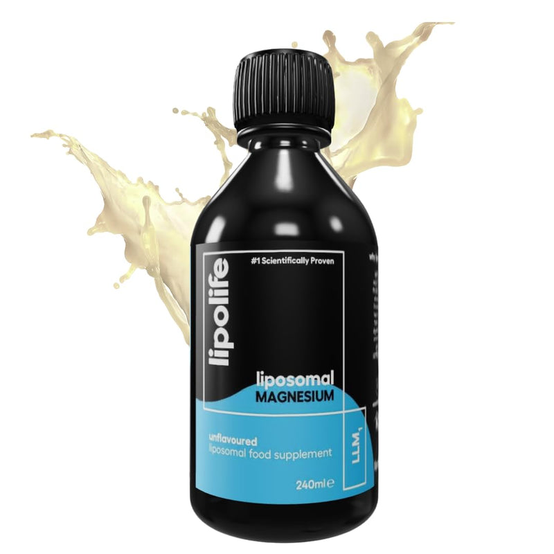 Liposomal Magnesium Liquid 240ml – High Absorption Magnesium Supplement for Muscle Function, Energy & Sleep Support – Vegan, Non-GMO, Advanced Liposomal Delivery, Lipolife 240 ml (Pack of 1)