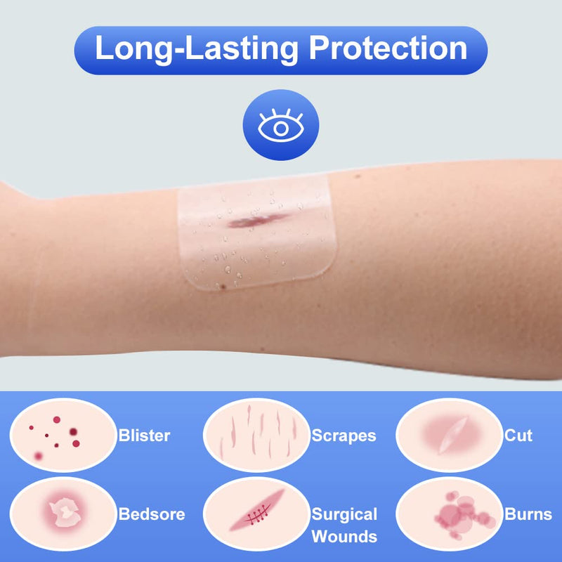 [Australia] - 20 Packs Hydrocolloid Bandages 2x2, HSA FSA Eligible, Small Hydrocolloid Gel Bandages for Wounds, Wound Healing Bed Sore Bandages 2"x2"(20 Dressings) 