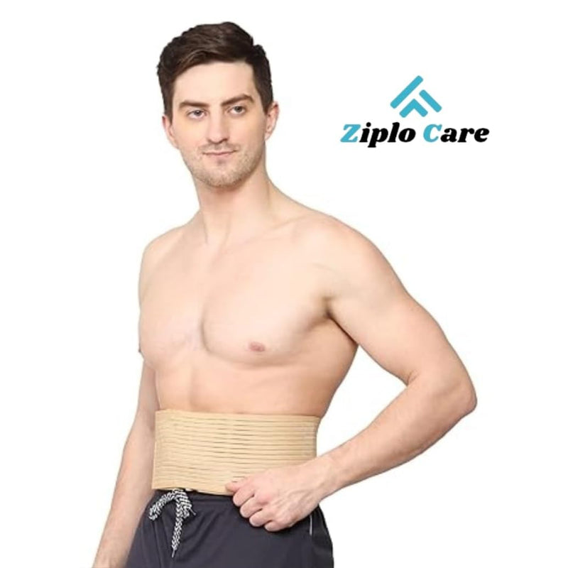 American Beeg Umbilical Hernia Support Belt | Adjustable Abdominal Binder for Men & Women | Medical-Grade Compression Belt for Hernia, Post-Surgery Recovery & Abdominal Support (Beige) Beige