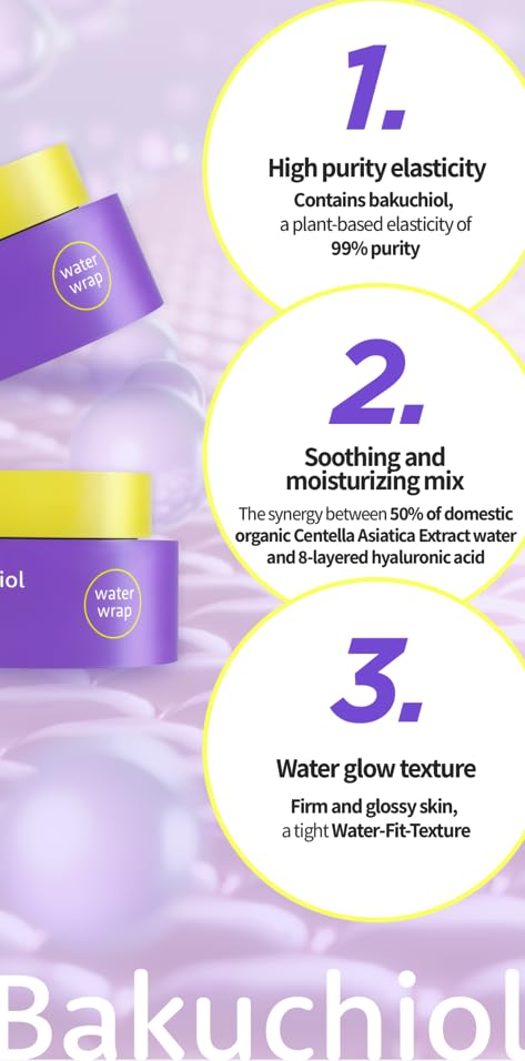 [Australia] - CHARMZONE Bakuchiol WaterWrap Tension Cream – Korean Skincare Retinol Alternative with 99% Bakuchiol, Pore Refining, 8-Layer Hyaluronic Acid for Firming, Anti-Aging, Hydration (1.69 fl. oz / 50 ml) 