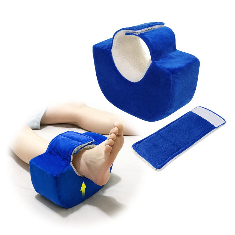 Foot Elevation Pillow Post Surgery Ankle Heel Protector for Pressure Sores Leg elevation Feet Pillow for Swelling Bed Sore Pressure Ulcer Cushion Ankle Support Foot Cradle Surgery Recovery Supplies Blue-1pc