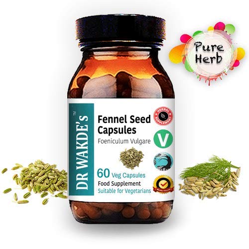 DR WAKDE'S Fennel Seed Capsules, 60 Veg Caps, Plant-Based Supplement, Made in UK, Vegan, All Natural, Same Day Dispatch