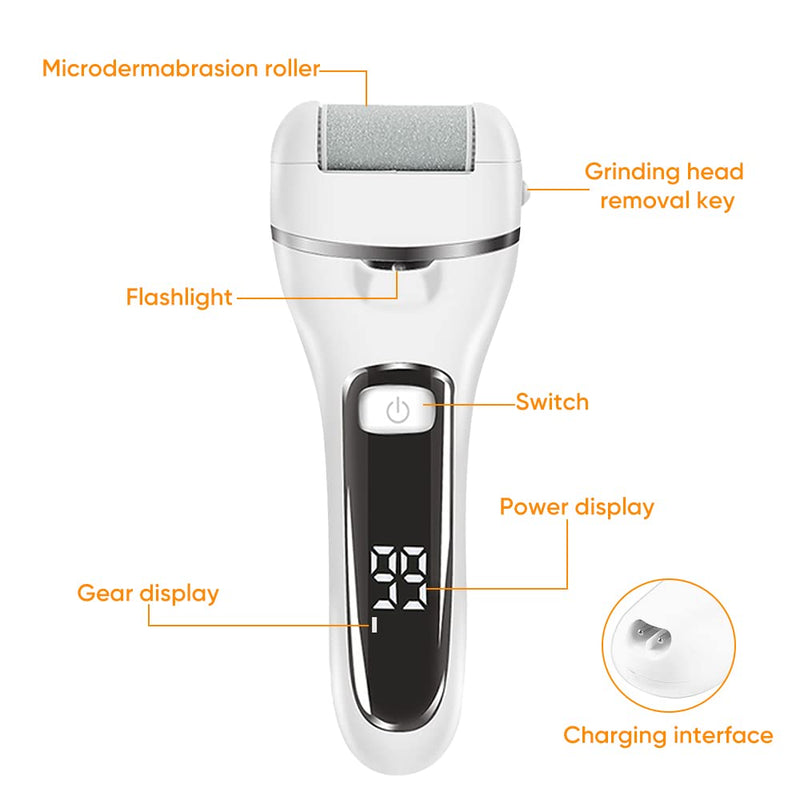 [Australia] - Electric Callus Remover and Foot polisher-Rechargeable-waterproof- Pedicure Set. (Black), 20 Count (Pack of 10) 