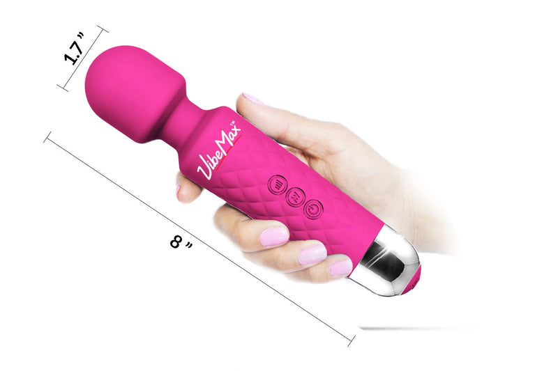 [Australia] - Rechargeable Personal Massager - Powerful Multi Speed Vibration - Whisper Quiet - Waterproof - for Muscle Tension Relief - Pink 