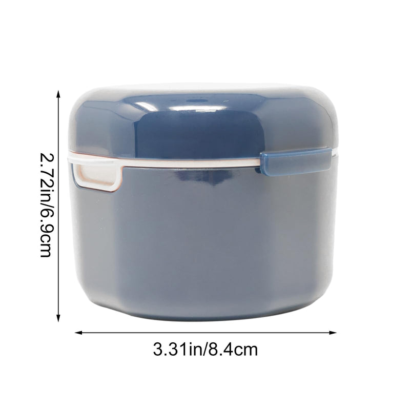 [Australia] - "yueton 1Pack Denture Bath Case Portable Denture Soak Container Mouth Guard Storage Box with Pale Pink Strainer Basket for Travel Cleaning, Sapphire Blue" 