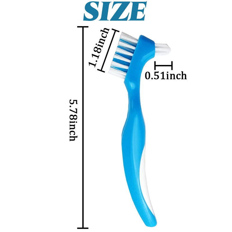 [Australia] - GXXMEI 12PCS Denture Toothbrush Hard/Soft Double Bristle for False Teeth Brush 