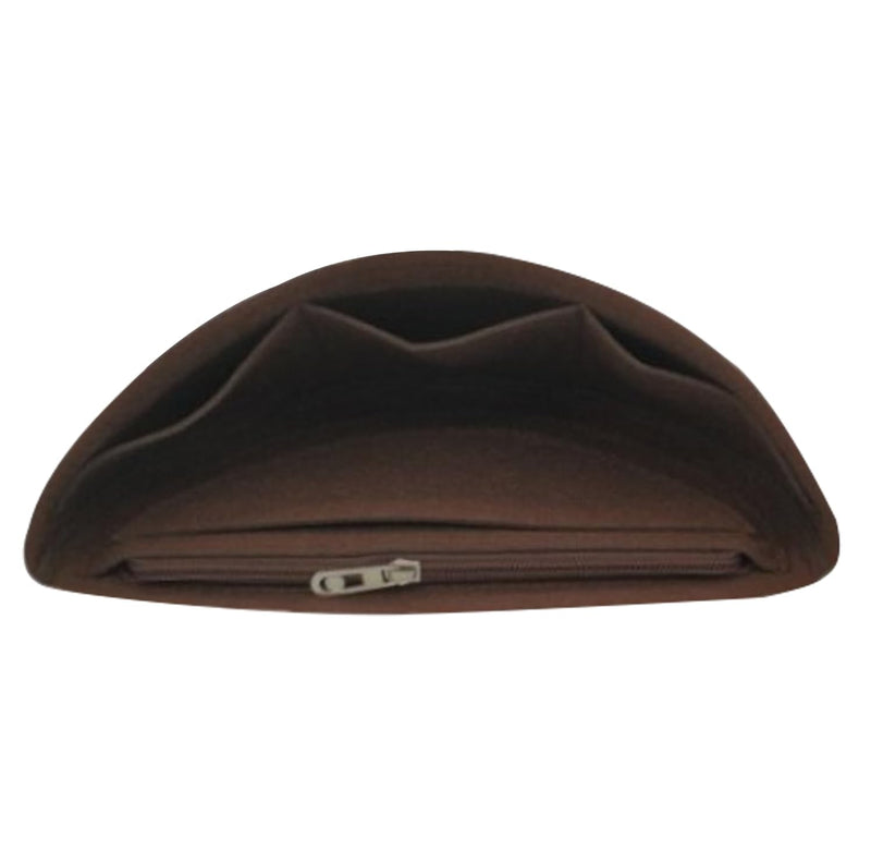 Purse Organizer Insert for Waistpack Inner Sleeve BUMBAG Lining Bag Storage Bag2047Dark brown 10.8*4.7*4.3in Dark brown