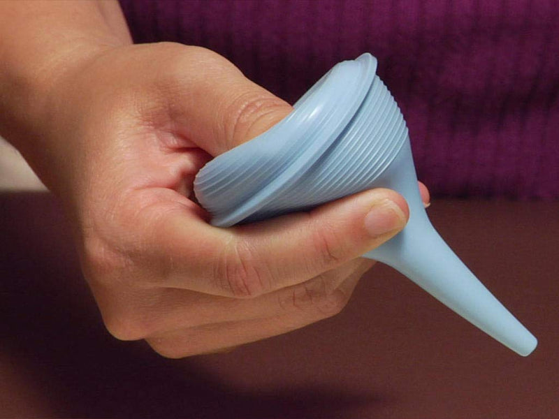 [Australia] - Comfort Axis Baby Bulb Style Ear Wax and Nasal Aspirator, 2 Ounces, 2 Pack, Blue 
