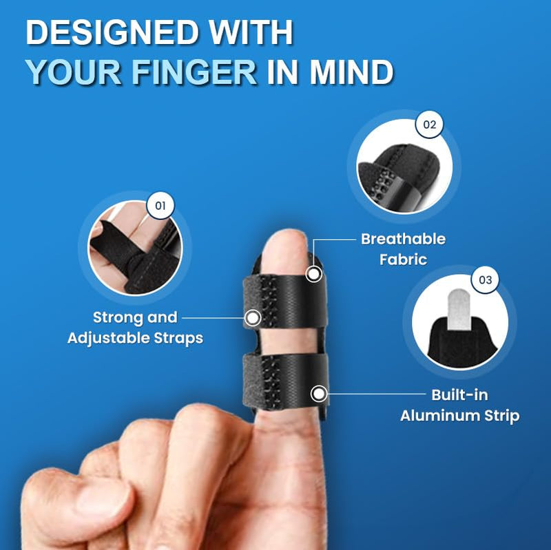 [Australia] - Pinky Finger Splint (2 Pack) Trigger Finger Brace for Kids, Small, Pinky Splint, Pain Relief, Knuckle Immobilization, Arthritis, Mallet Finger, Fits Thumb, Ring, Pinkie, Little Fingers Pinky Splints 