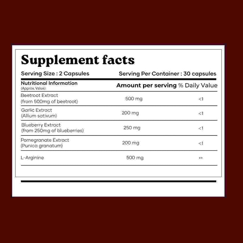Mars by GHC Beetroot Capsules, 300mg Beet Root Powder Aids Healthy Circulation & Vitality, Non-GMO, Beet Root Supplement, 60 Capsules