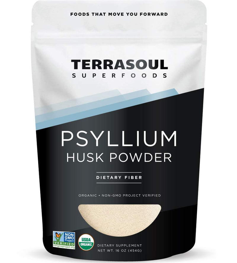 [Australia] - Terrasoul Superfoods Organic Psyllium Husk Powder, 1 Lb - Superfine Texture | High Purity | Keto Baking 1 Pound 
