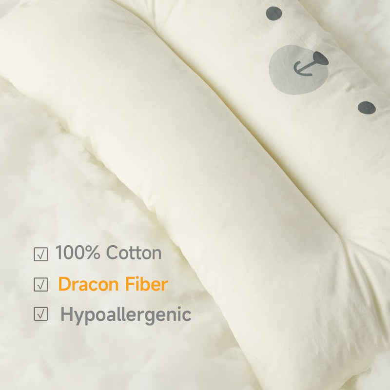 [Australia] - Toddler Pillow, 20X12inches Machine Washable Soft Hypoallergenic Kids Pillows,100% Cotton Pillowcase Child Cute Animal Perfect Toddler Pillows for Sleeping 2 Year Old (Bear) Bear 