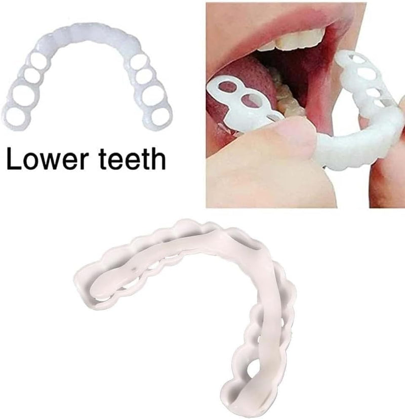 [Australia] - ‌2 Pairs Natural-Looking Temporary Smile Solutions, Top & Bottom Adjustable for Comfortable Experience(Red) Red 1 Fl Oz (Pack of 1) 