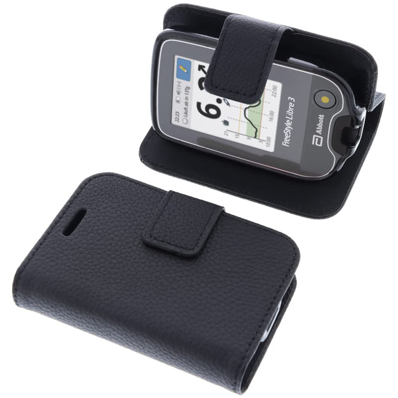 [Australia] - foto-kontor case compatible with Abbott Freestyle Libre 3 book style black protective case book black 