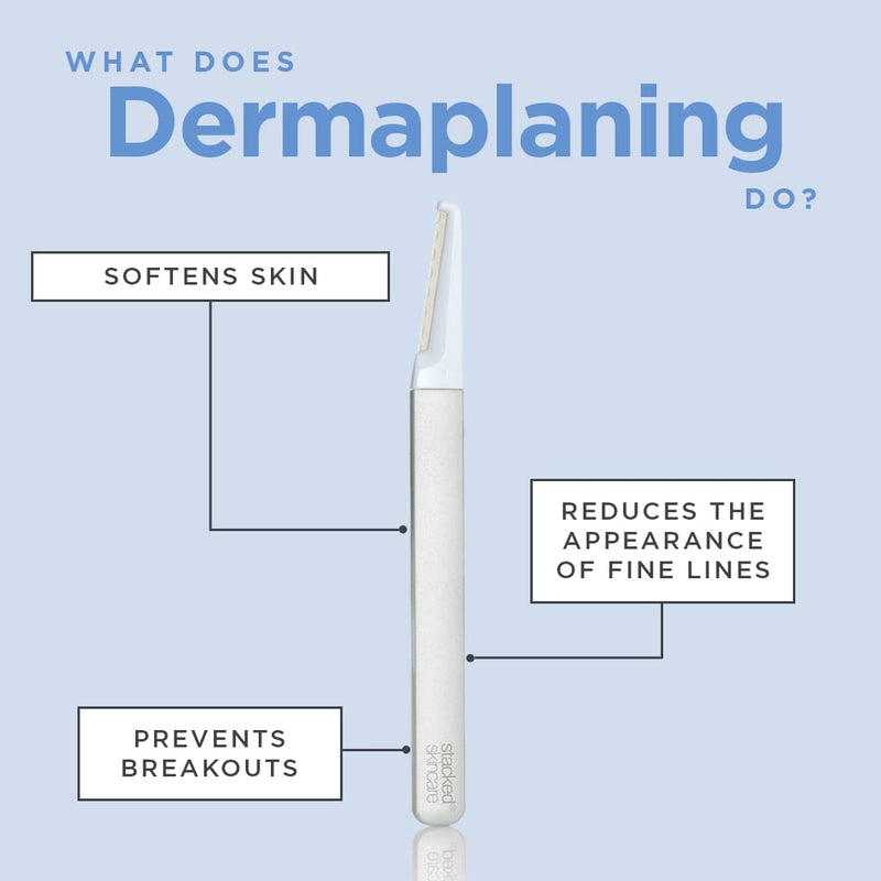 [Australia] - StackedSkincare Replacement Dermaplaning Blades - 3 Pack Refill for Face Dermaplaning Tool - Exfoliating Dermaplane Razor for Women Face - Removes Peach Fuzz & Dead Skin, Smooth Radiant Skin at Home 