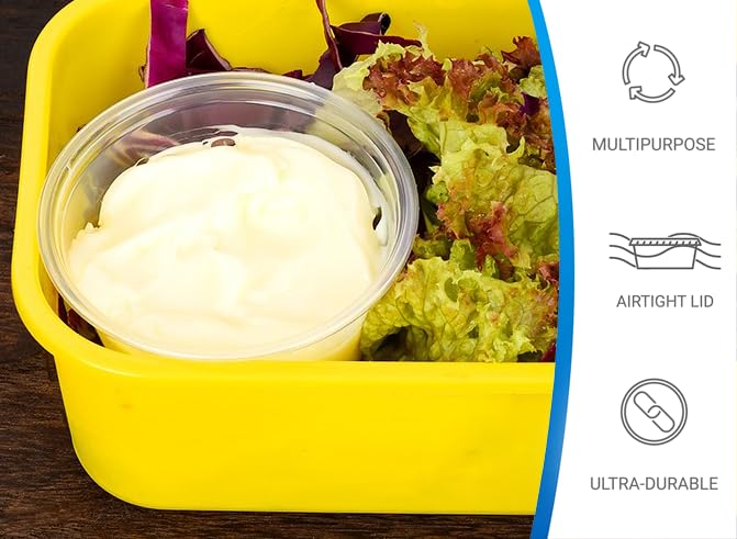 [Australia] - EDI [4 OZ, 50 Sets] Clear Disposable Plastic Portion Cups with Leakproof Lids | Condiment and Dipping Sauce/ Jello Shot Cups | Souffle Cups | BPA Free | Recyclable 4 oz 