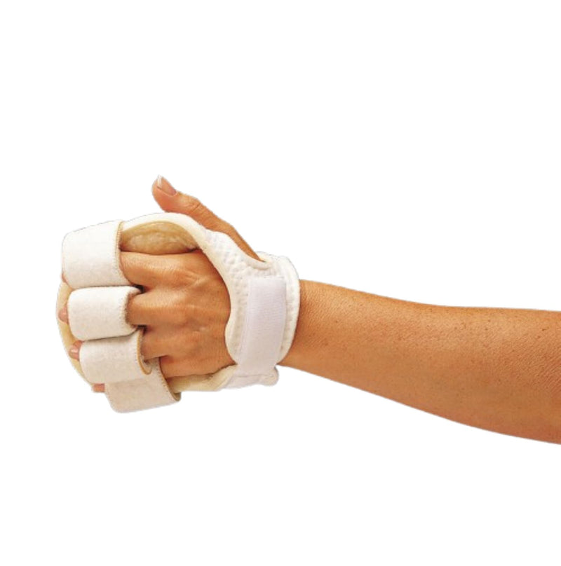 Rolyan Palm Protector with Finger Separators, Left Handed Glove for Finger Contracture Prevention, Comfortable Hand Cushion with Sherpa Lining On Palm and Finger Separations for Maximum Protection With Finger Separator Left Hand