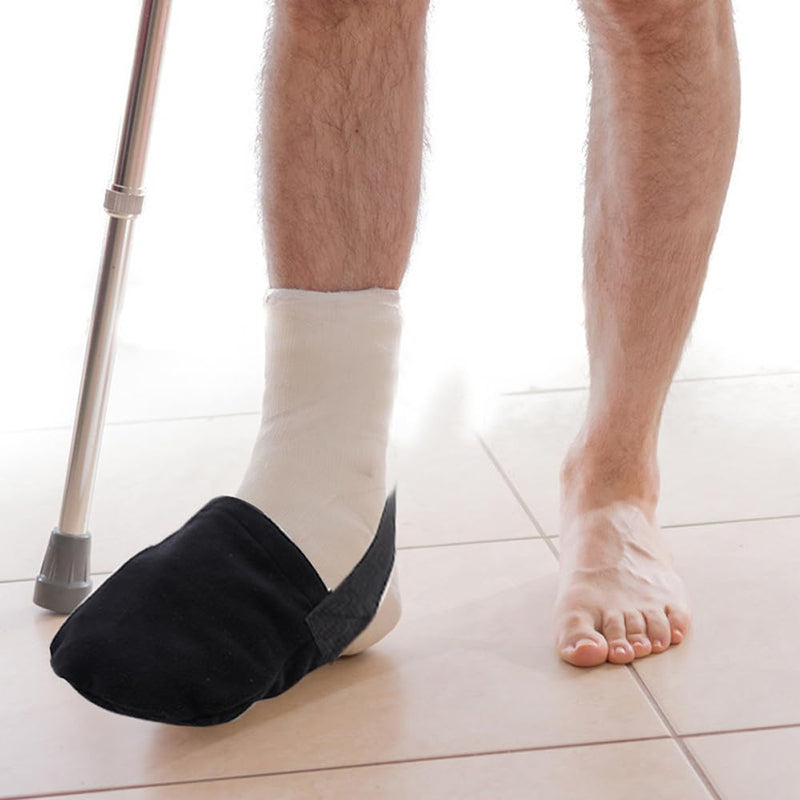 [Australia] - POFET Plaster Socks Toe Protector Soft Elastic Non-Slip Plaster Toe Protector Fits Plaster Socks Toe Protector for Most Cast Feet (Black) 