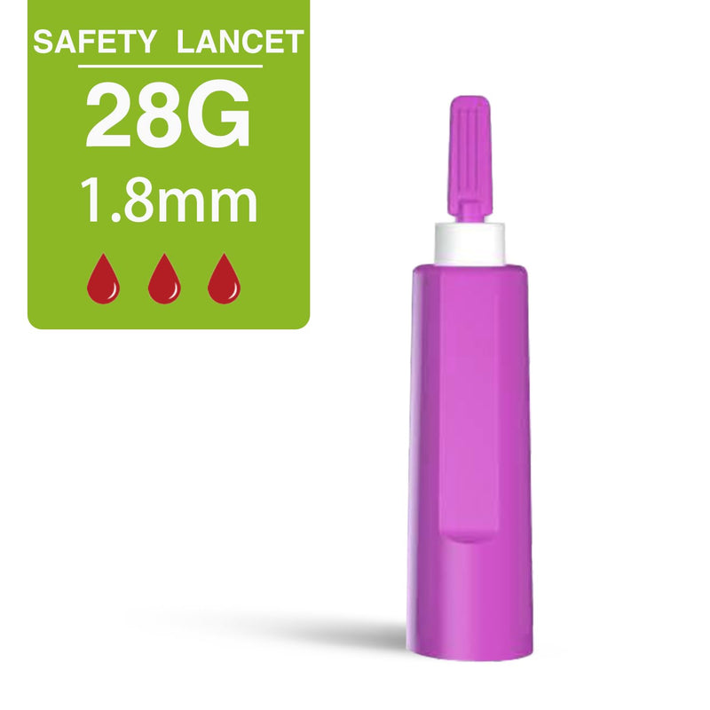 [Australia] - Pressure Activated Safety Lancets, 100 Count, Sterile, Single Use and Gentle for Comfortable Testing(28 G) 28G 
