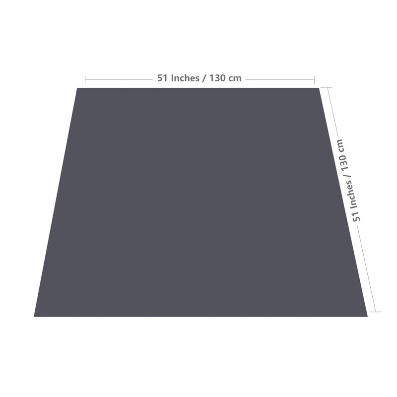 [Australia] - Splat Mat for Under High Chair/Arts/Crafts, WOMUMON Washable Spill Waterproof Anti-Slip Floor Protector Splash Mat, Messy and Table Cloth Grey 51x51 Inch (Pack of 1) 
