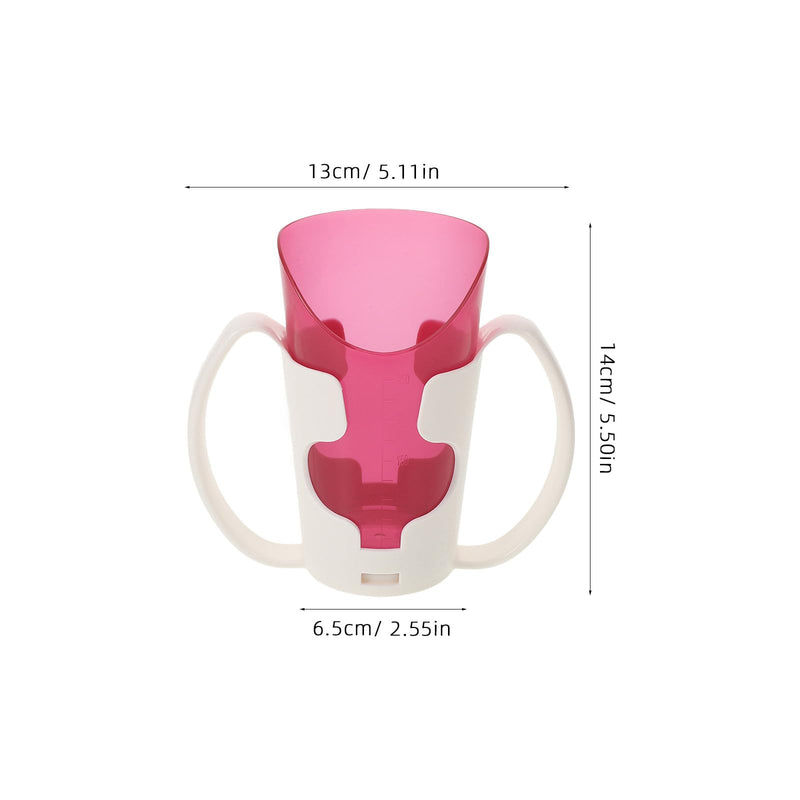 Ciieeo Nursing Cup for Elderly Disabled Adults Unbreakable Liquid Feeding Cup with Anti-Choke Spill Proof Design Convenient Bedridden Patient Drinking Aid 5.51X5.12X2.56In