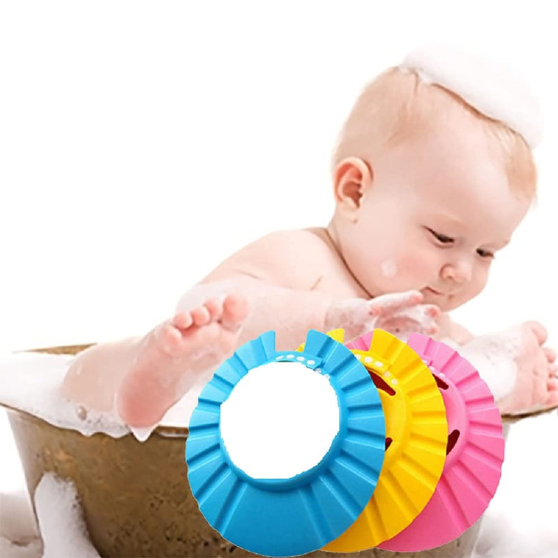 [Australia] - Baby Safe Shampoo Shower Bathing Protection Soft Shower Cap Hat Wash Hair Shield for Children Kids (Pink) Pink 