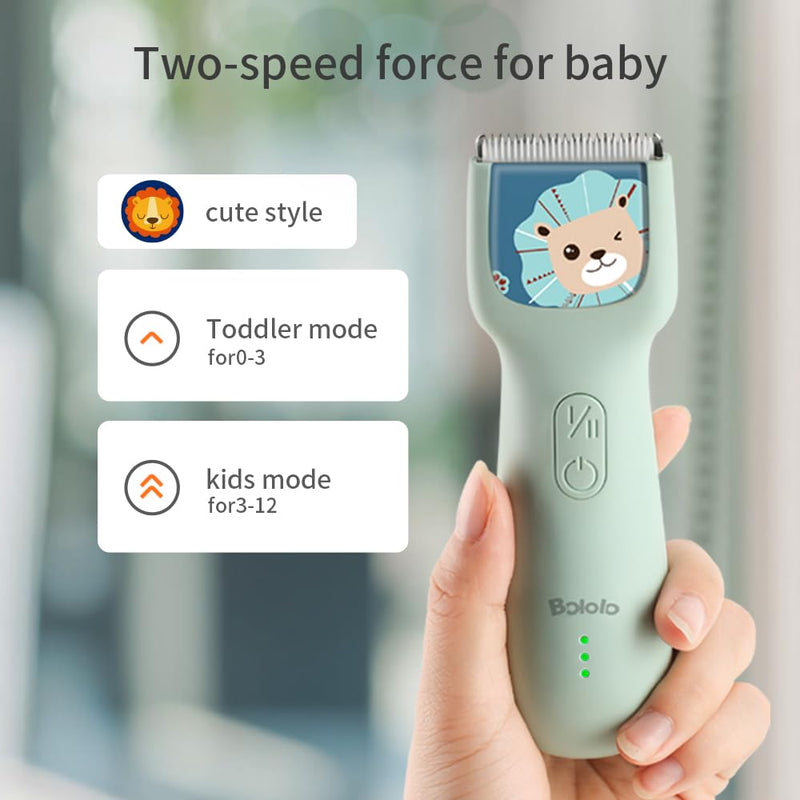 Baby Hair Clippers,Ultra-Silent & Washable Hair Trimmer for Kids and Toddler,Waterproof & Rechargeable Hair Trimmer for Kids with Autism