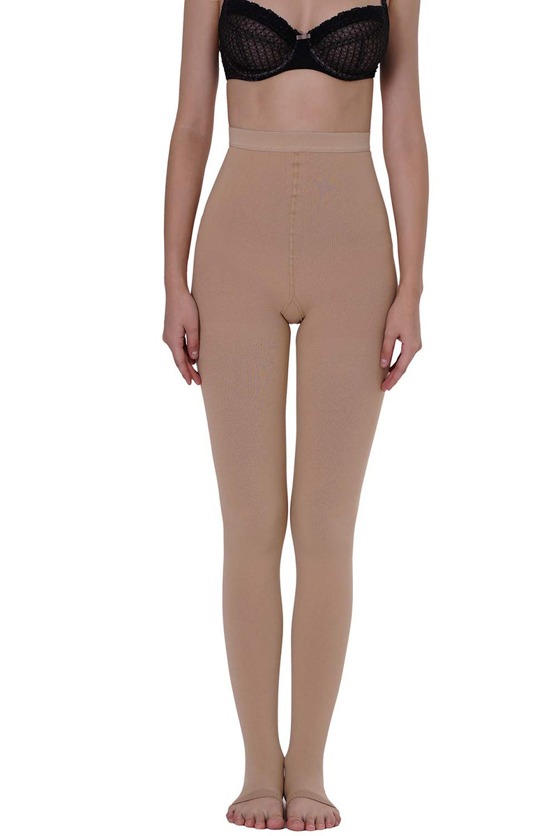 [Australia] - AMZAM® Medical Compression Pantyhose for Women Men, 20-30 mmHg Graduated Compression Tights, Opaque Toeless Compression Stockings Waist High Support Tights for Edema, Varicose Veins, DVT,Beige 3XL 3X-Large 20-30mmhg Open Toe Beige 