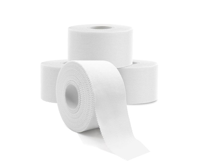 [Australia] - Premium Sports Medical Athletic Tape White (4-Rolls) 1.5in x 45 ft | 100% Cotton, Easy Tear, No Sticky Residue | Best Tape for Jiu-Jitsu Athletes & Trainers | Ankles and Wrist | 