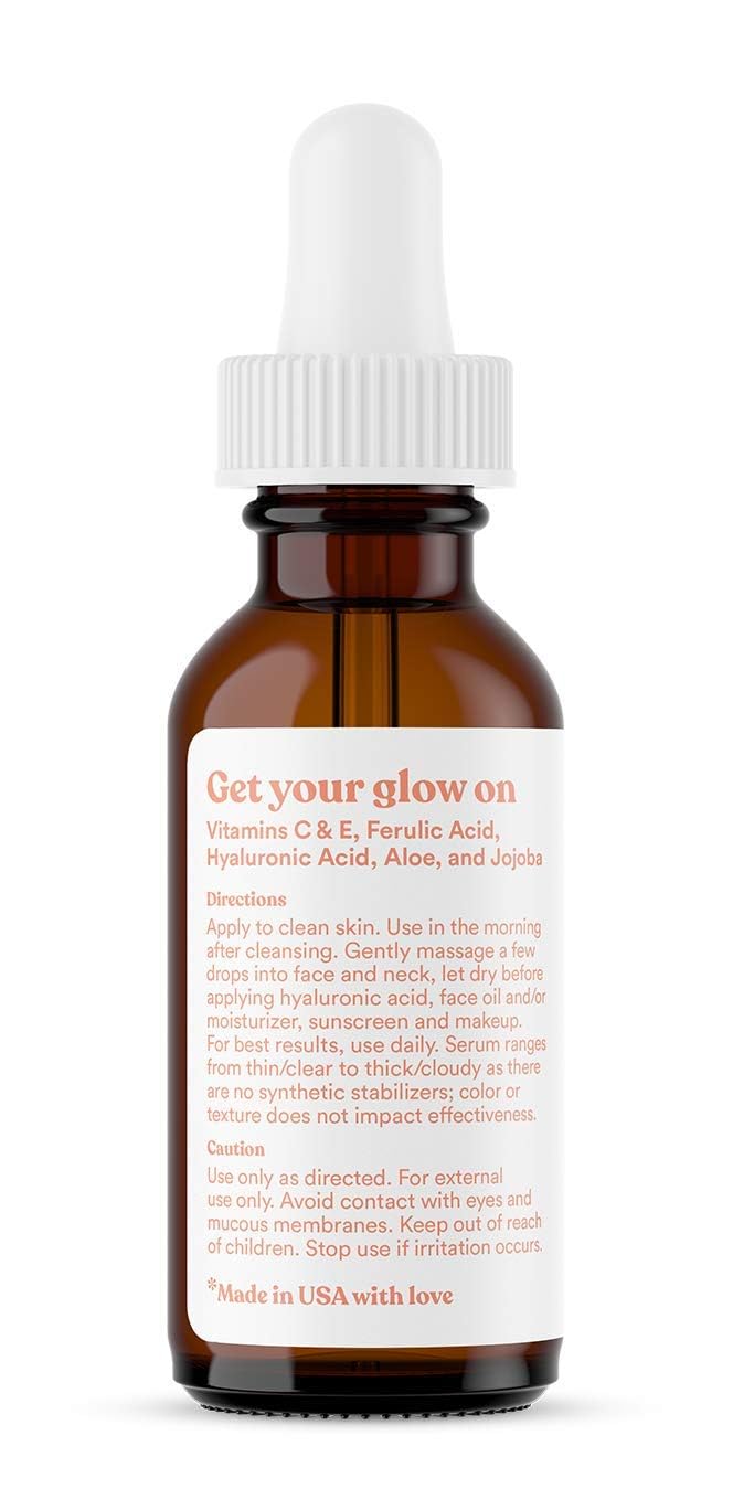 ASUTRA 2 Pack 20% Vitamin C Serum, 1 fl oz (Pack of 2) (1 Fl Oz) | Ferulic & Hyaluronic Acid, Vitamin E, Aloe, Jojoba, Brightening Face Serum 1 Fl Oz (Pack of 2)