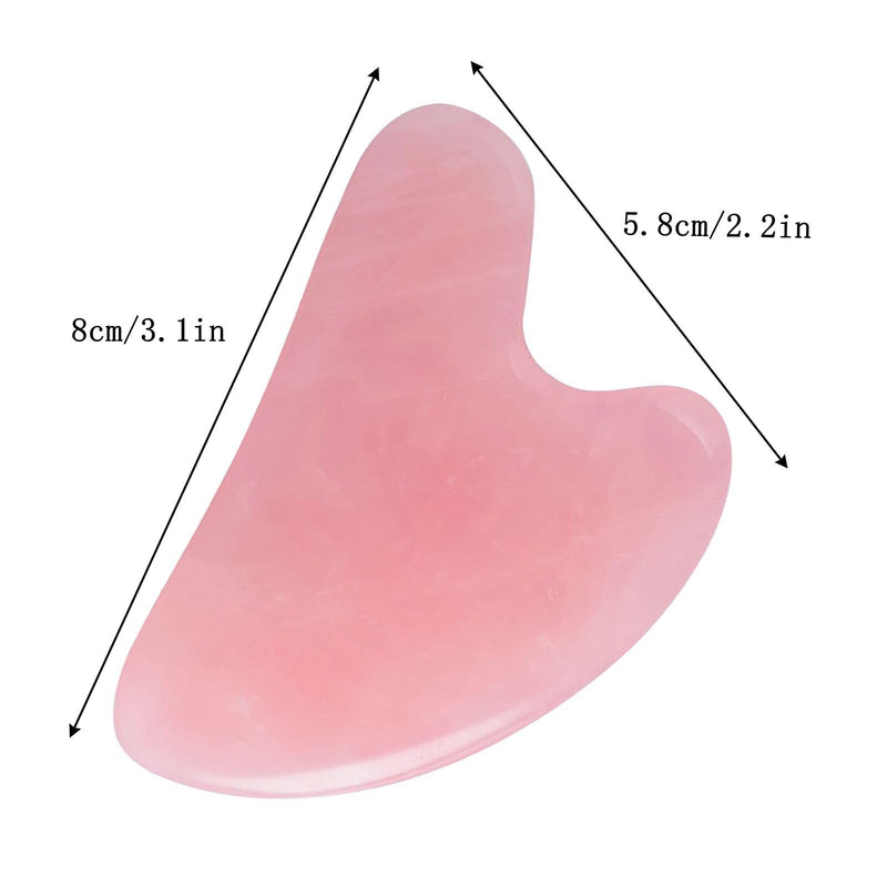 [Australia] - Gua Sha Jade Stone Gua Sha Massage Tool, Guasha Tool for Face and Body Skin Massage. Tools for SPA Acupuncture, Pink Stone for Body Face Neck and Eye, Skin Care Gift for Woman (pink) 