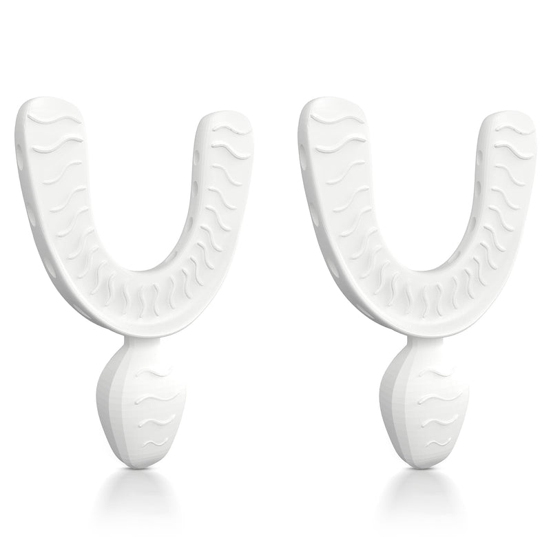 Checkme Aligner Chewies for Invisalign, U-Shaped Orthodontic Chewies for Aligner Tray Seaters, Non-Slip Retainer Chewies, Durable Food Grade Silicone Dental Chewies, White (2PCS) 2PCS
