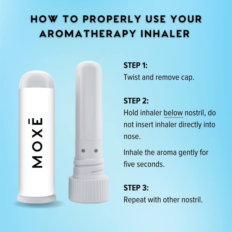 [Australia] - MOXĒ Eucalyptus Essential Oil Nasal Inhaler, Sinus & Congestion Relief, Daily Relaxation, Stress Relief, Therapeutic No-Mess Aromatherapy, Pure and Natural, Made in USA (3 Pack) 3 