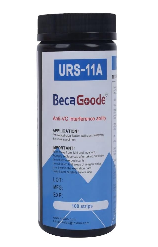[Australia] - 11-in-1 Rapid Urine-Test Strips 11 Parameters for Ketosis, pH, Protein, UTI and More in Your Body-100 Count 