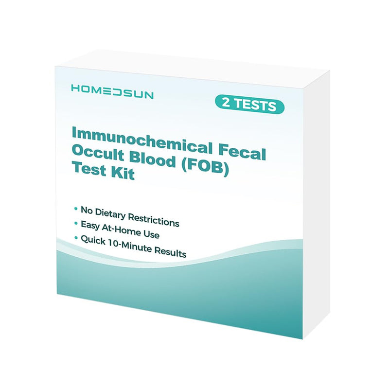 2-Pack Immunochemical Fecal Occult Blood iFOB Home Test Kit | Non-invasive stool sampling method with sanitary collection materials for routine wellness tracking