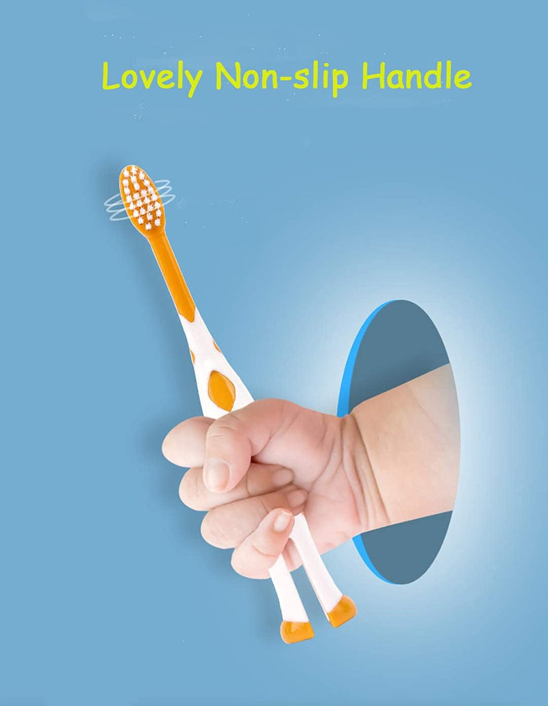 [Australia] - 32 Packs Kids Toothbrush Set, Lovely Little Deer Soft Toothbrush for Kids 2-8 Years (Pink&Orange&Blue&Green) 32pack-deer 