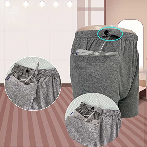 [Australia] - Shorts for Nephrostomy Bag, Catheter Leg Bag Holder Support Underwear for Drainage Bag Ostomy Care Clothes Large 