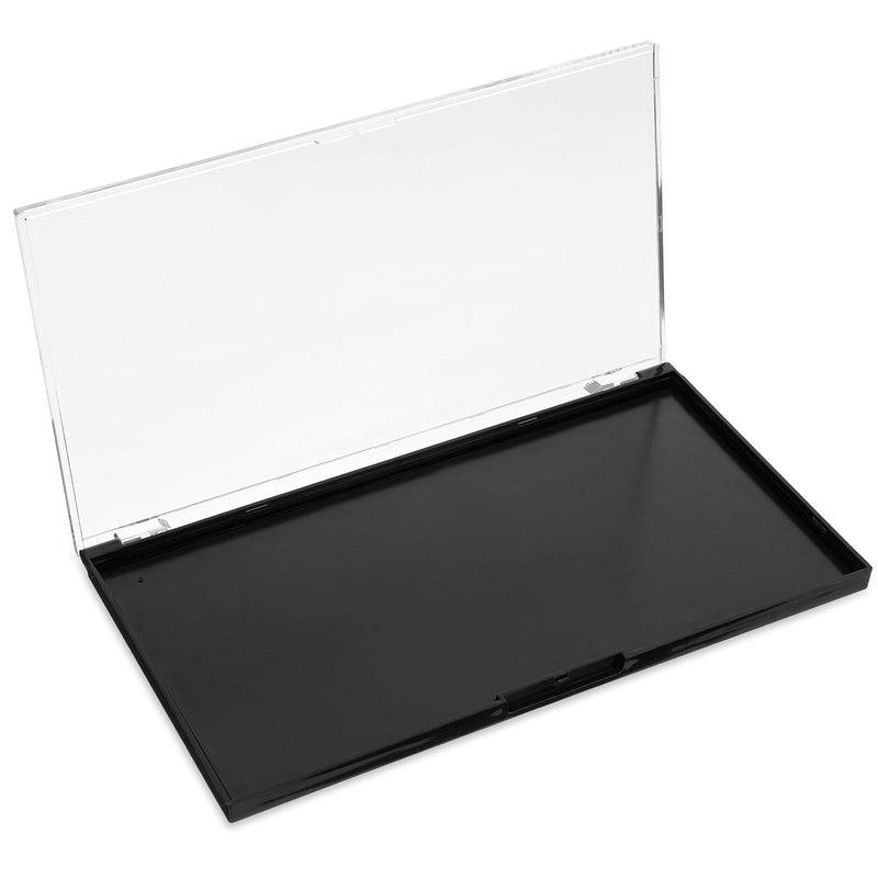 [Australia] - Magnetic Makeup Palette with Clear Top, 3Pack Empty Eyeshadow Pan Dispensing Storage Box with 60Pcs Adhesive Metal Stickers for DIY Cosmetics Lipstick Blush Powder-7.72”X4.33”Palette 