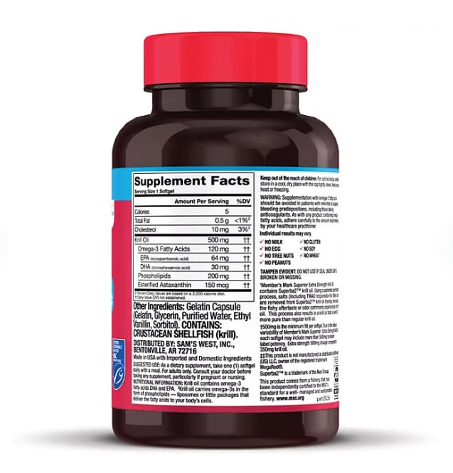 [Australia] - Extra-Strength Krill Oil, 500 mg (160 ct.) 