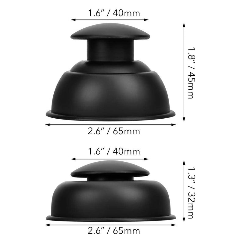 [Australia] - Silicone Cupping Therapy Sets Cups Massage, 12pcs Professional Vacuum Cupping Anti Cellulite Suction Cup for Facial Body Massage, Deep Tissue, Myofascial Release, Pain Relief, Muscle Relaxation(Black) Black 