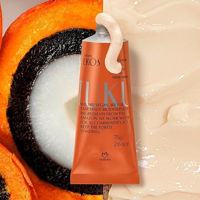 [Australia] - Natura – Tukumã Hyaluronic Acid Boosting Hand Cream - Moisturize & Improve Skin Texture - Anti-Signs & Anti-Aging- Vegan Skin Care - 2.6 oz (75g) 