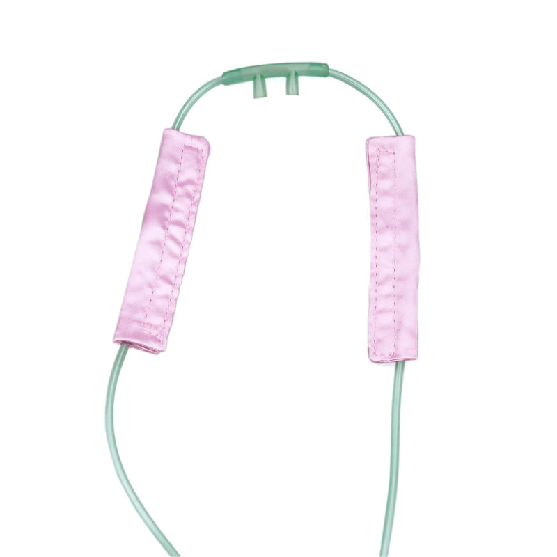[Australia] - 4 Pcs Nasal Oxygen Cannula Cover Satin Silky Nasal Cannula Cover Cushions Ear and Face Protector for Oxygen Tubing Prevent Indentations Irritated Cheek Skin 