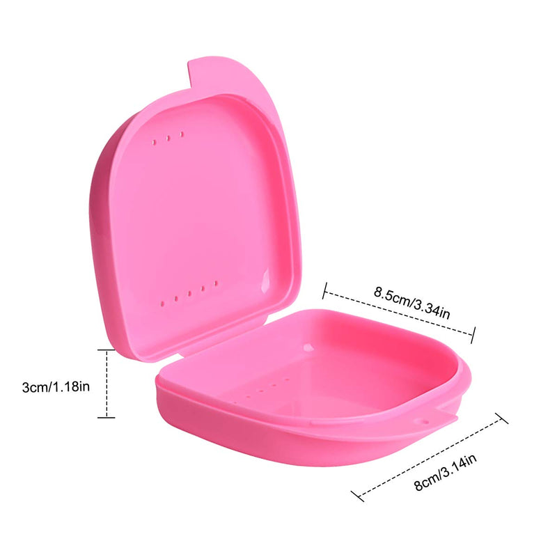 [Australia] - NATUCE Braces Box Pack of 5 Braces Box Prosthesis Box Dentures Dental Box, Orthodontic Dental Retainer Box Prosthesis Storage Container Denture Cup Dental Care 