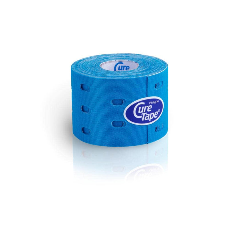 CureTape® Punch Blue | Perforated Kinesiology Tape | More Stretch & Ventilation| k Tape for Joint, Knee, Ankle & Shoulder Pain | Kinesiology Tape for Physical Therapy | Waterproof Medical Tape