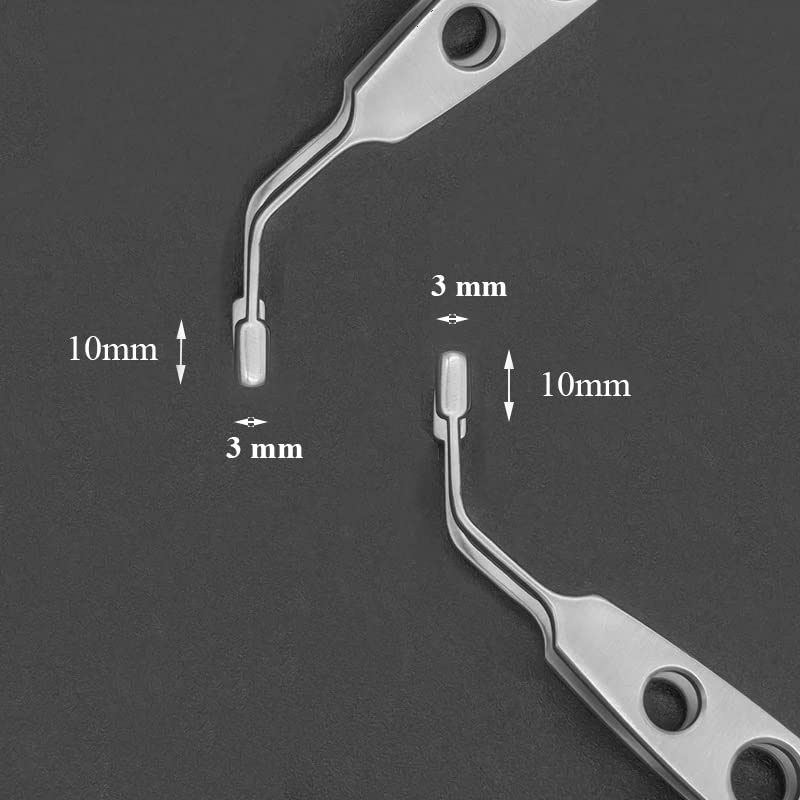 Meibomian Gland Expressor Professional Forceps Premium Stainless Steel Eyelid Massage Tweezers for Dry Eyes, High Precision Tweezer Tools - Rectangle Tip