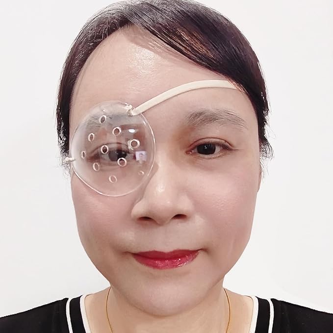 AMZVIO 2pcs Eye Shield After Cataract Surgery,Cataract Eye Shield With Extended Elastic Strap Longer & Wider for Adults,Clear Eye Patch for Sleeping after Surgery