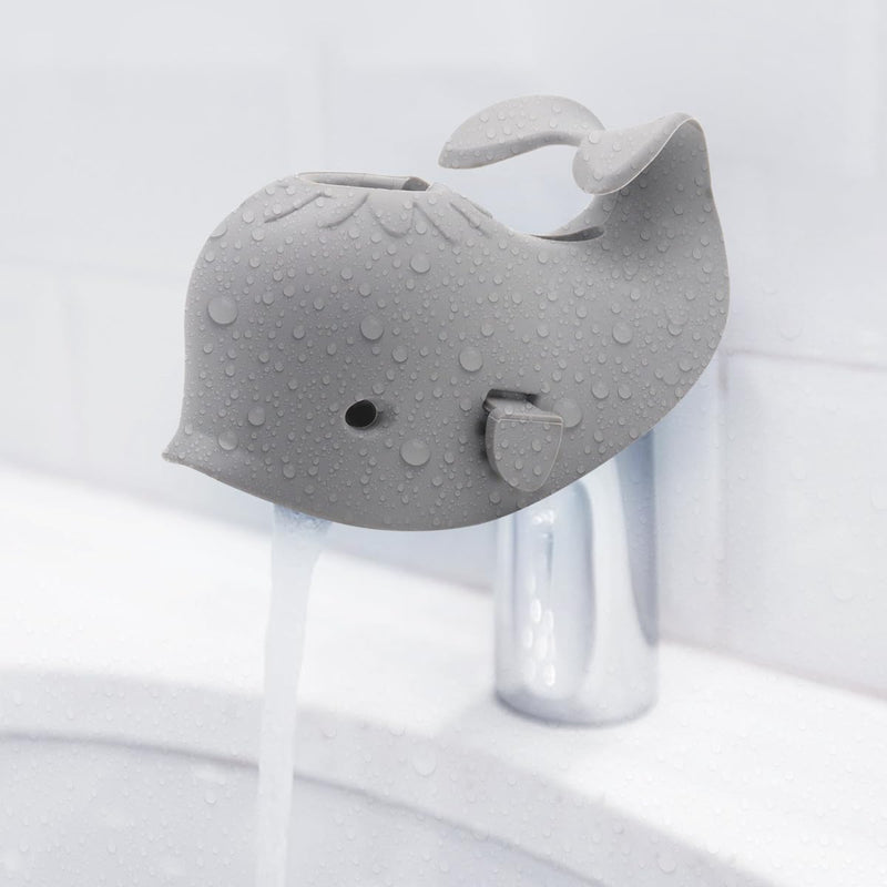 [Australia] - Baby Bathtub Faucet Cover, Baby Safety Protection Silicone Toys, Bath Spout Cover Baby Bathtub, Faucet Cover Baby Bathtub Silicone Whale for Kids, Toddler, Infant, Grey Whale 