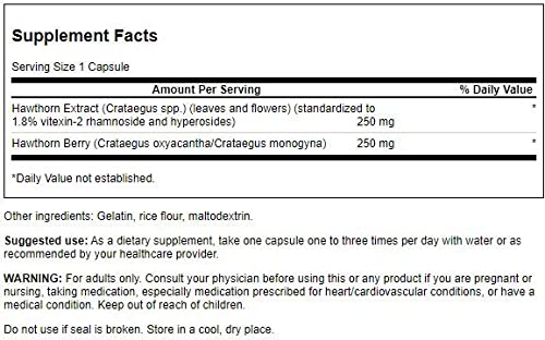 [Australia] - Swanson Hawthorn Extract (Standardized) 250 Milligrams 120 Capsules 1 